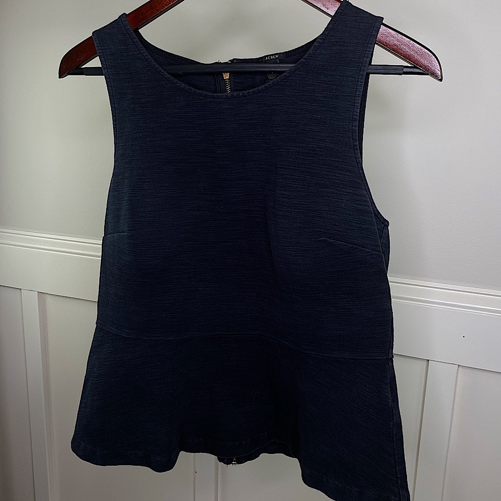 J. Crew Ponte Peplum Black with Back Zip